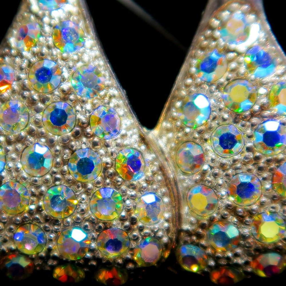 😻Vintage Siamese Aura Rhinestone Cat Brooch /Pin - Picture 2 of 4
